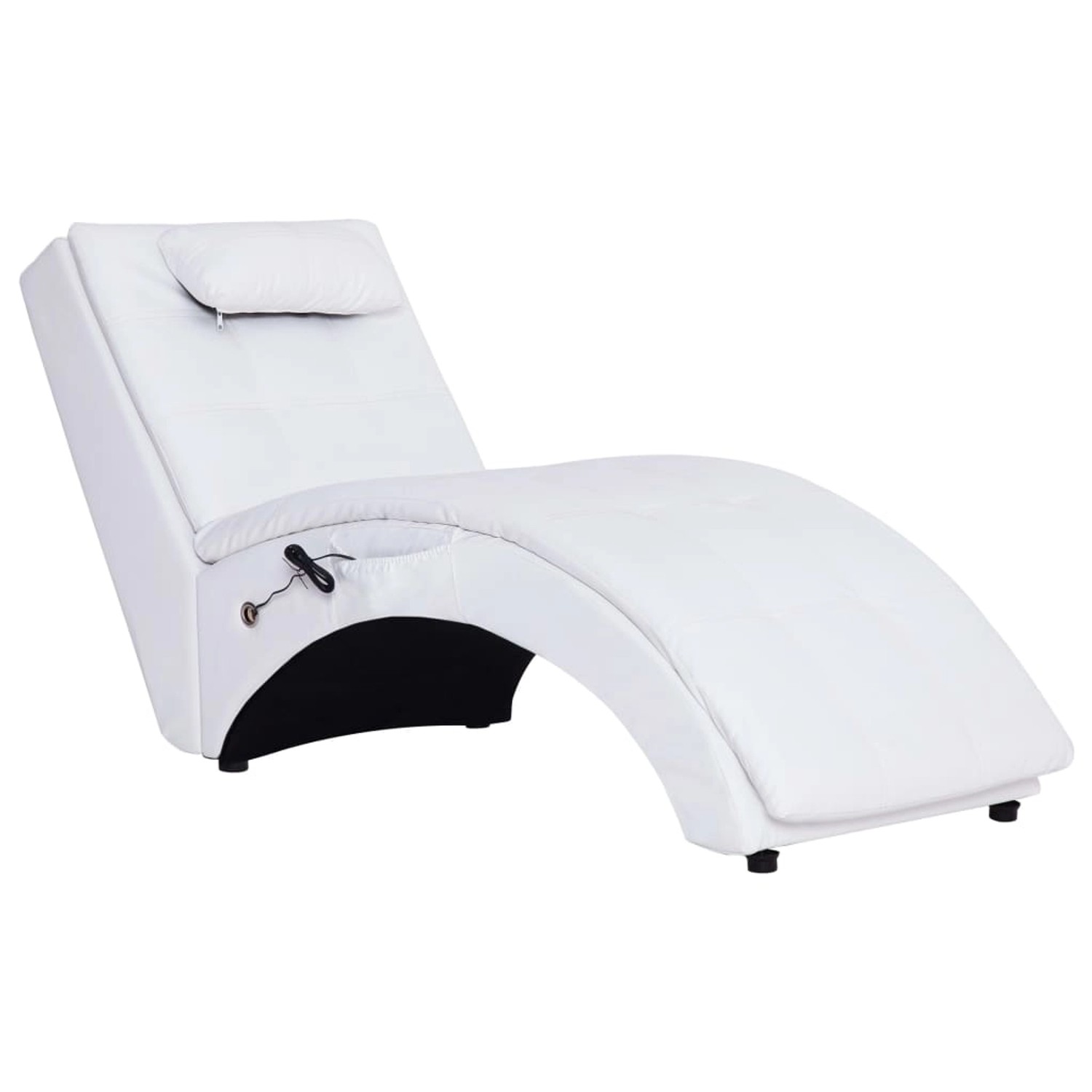 vidaXL Massage Chaiselongue mit Kissen Grau Kunstleder günstig online kaufen