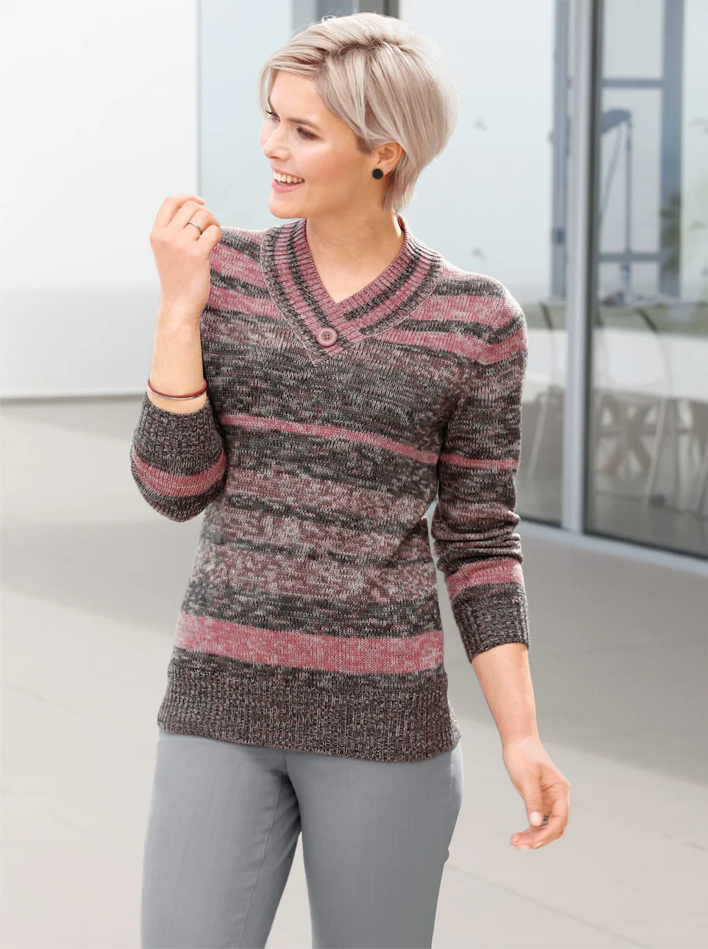 Casual Looks V-Ausschnitt-Pullover "Pullover" günstig online kaufen