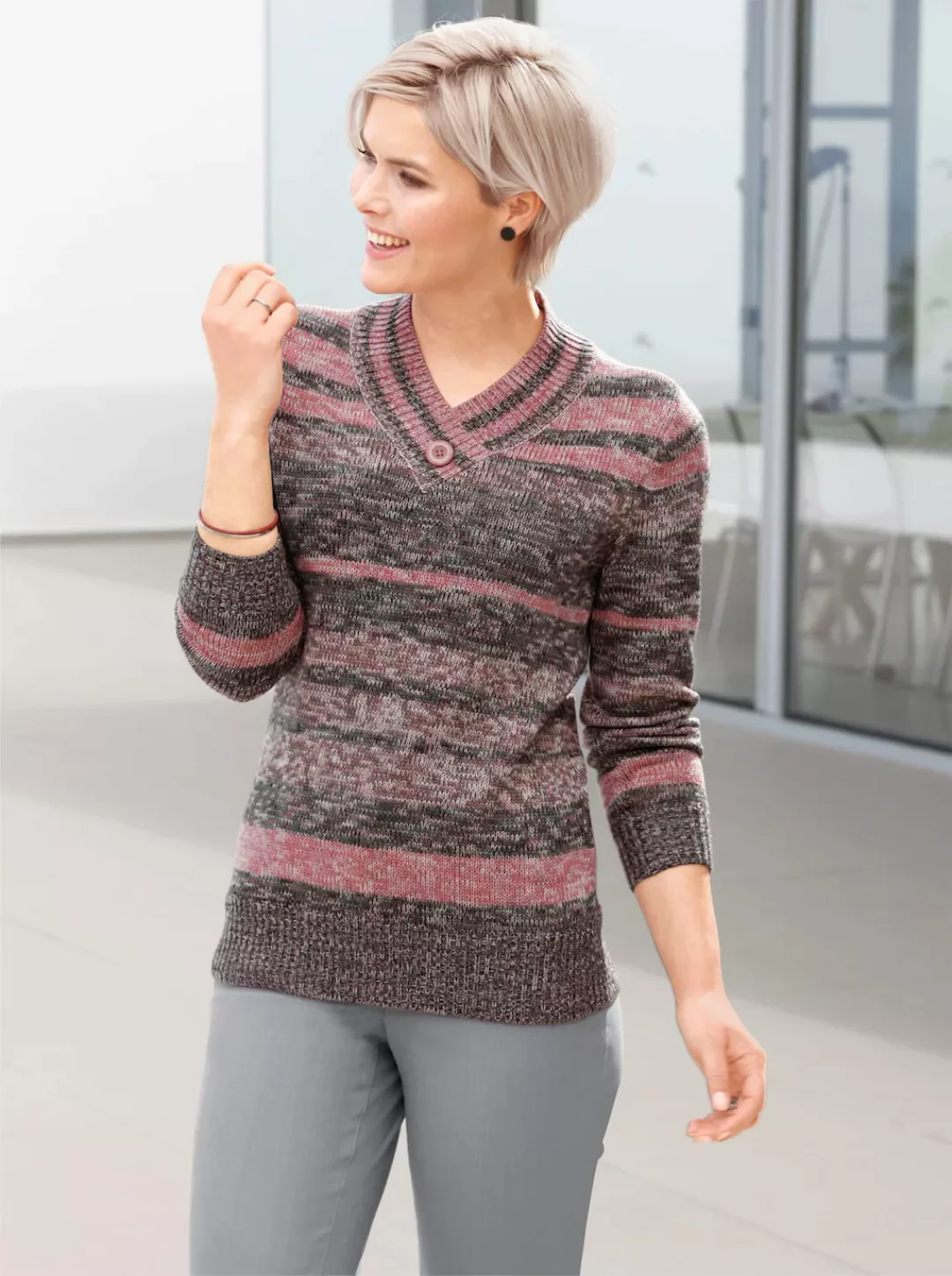 Casual Looks V-Ausschnitt-Pullover "Pullover" günstig online kaufen