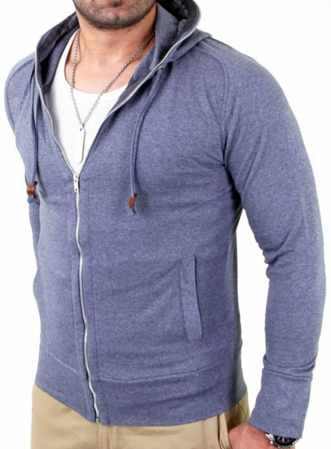 Reslad Sweatjacke Reslad Herren Full Zipper Kapuzen Sweatjacke RS-1104 (1-t günstig online kaufen