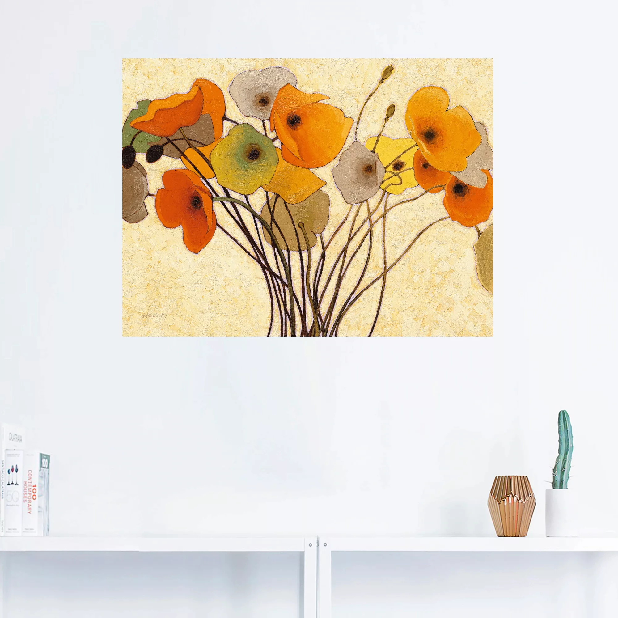 Artland Wandbild "Kürbismohn I", Blumen, (1 St.), als Leinwandbild, Poster, günstig online kaufen