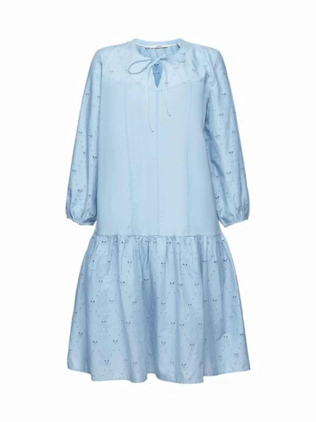 Esprit Minikleid Kleid mit Stickerei, 100 % Baumwolle günstig online kaufen