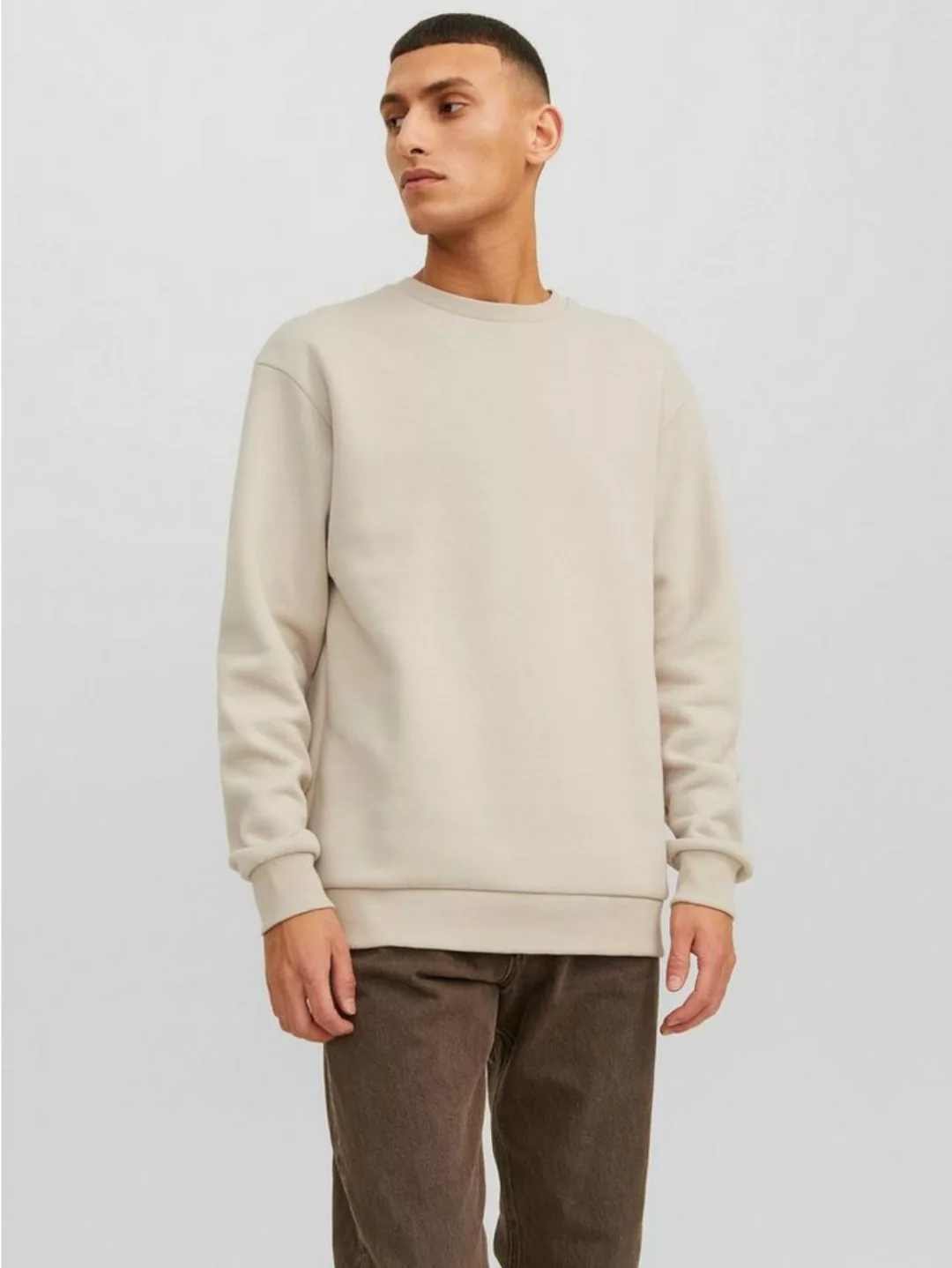 Jack & Jones Sweatshirt Basic Sweater Sweatshirt Pullover JJEBRADLEY 6027 i günstig online kaufen