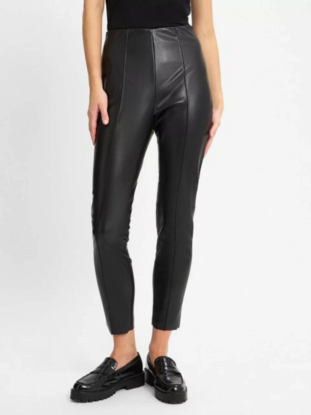 s.Oliver BLACK LABEL 7/8-Hose Extra Slim: Leggings aus Lederimitat Ziernaht günstig online kaufen