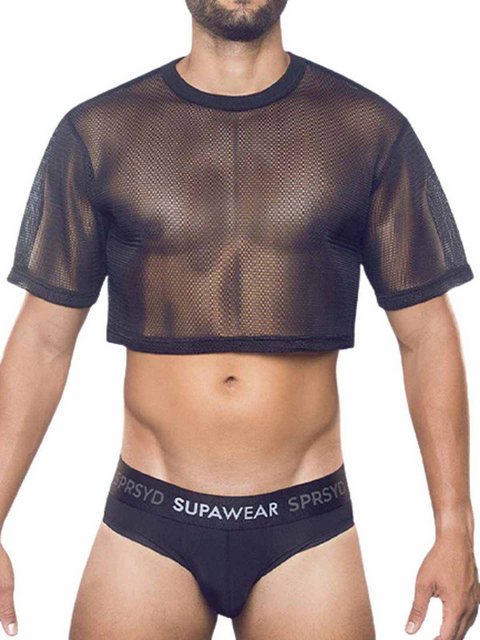 Supawear T-Shirt Supawear Mesh Oversized Crop Tee T-Shirt Black L günstig online kaufen