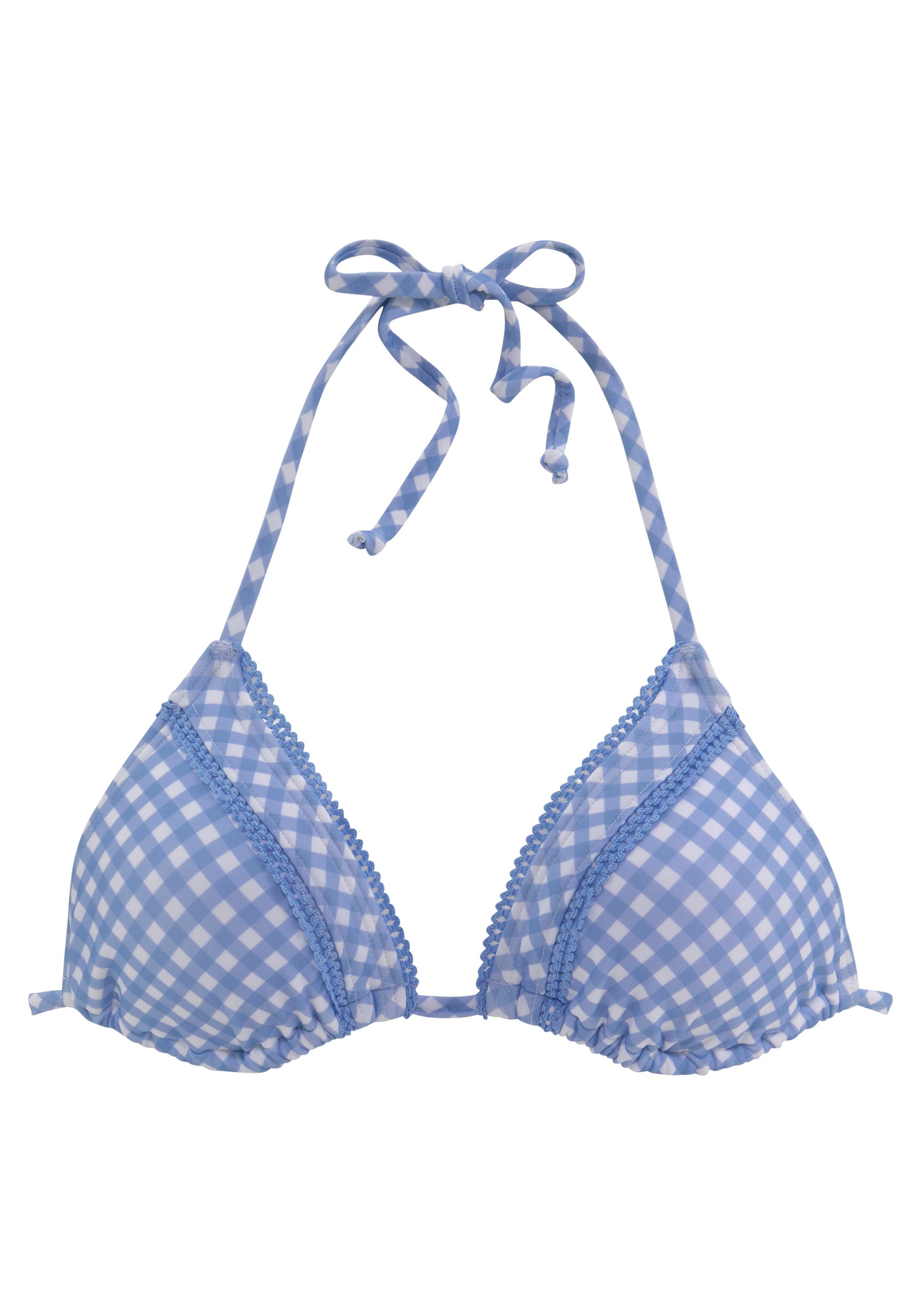 Buffalo Triangel-Bikini-Top Karo, mit Zierborte günstig online kaufen
