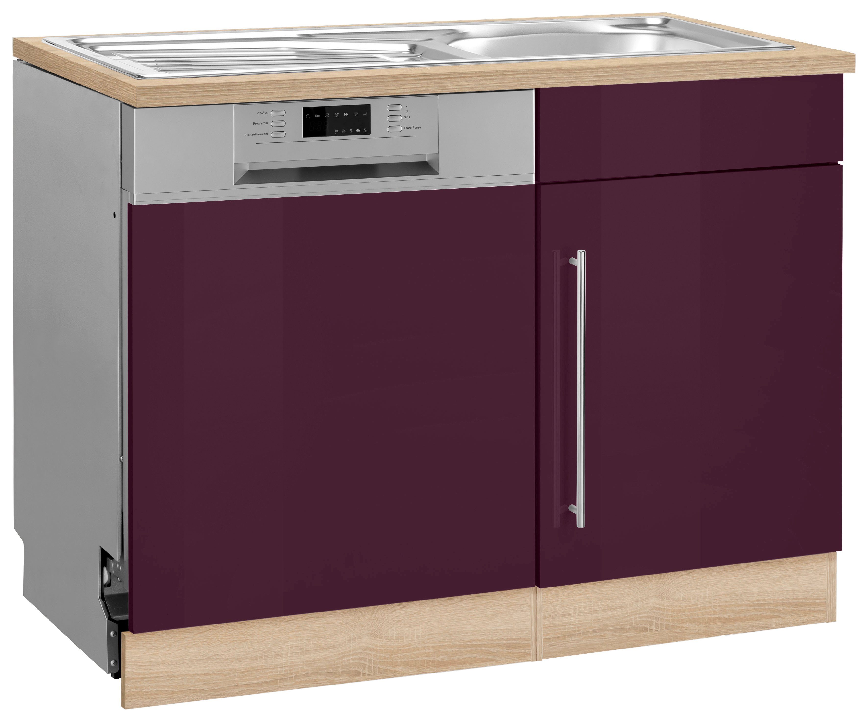 KOCHSTATION Spülenschrank "KS-Samos", 110 cm breit, inkl. Tür/Sockel für Ge günstig online kaufen