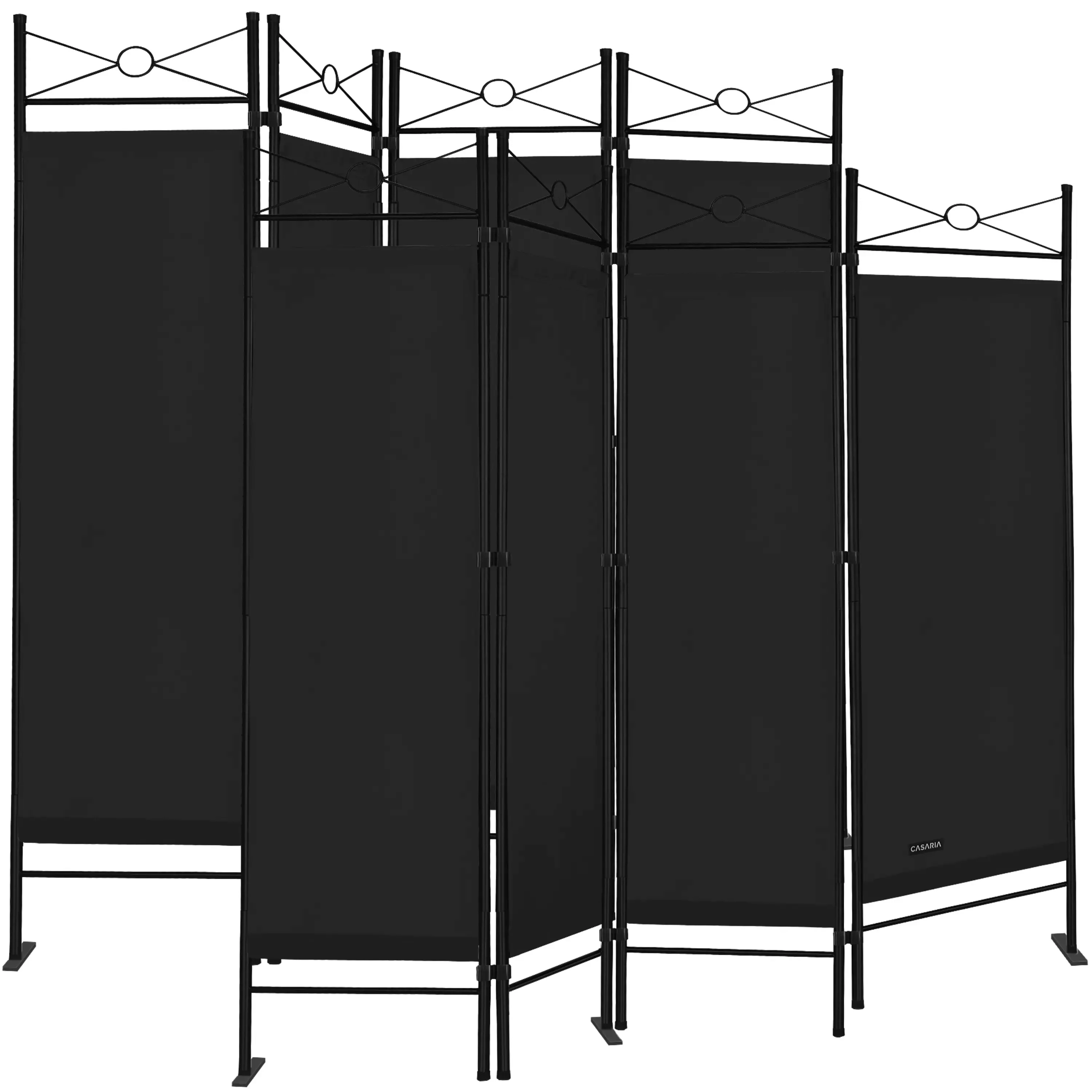 Paravent Lucca 2er-Set Schwarz 180x163cm günstig online kaufen