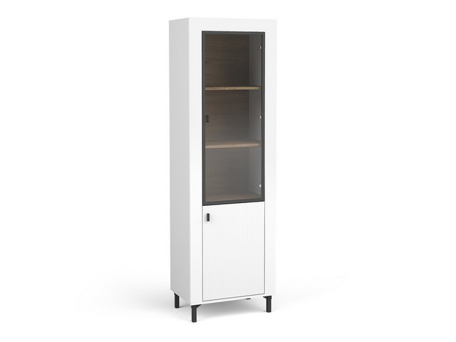 Compleo Vitrine Vitrinenschrank mit Glastüren, gerillte Front TRENDS günstig online kaufen