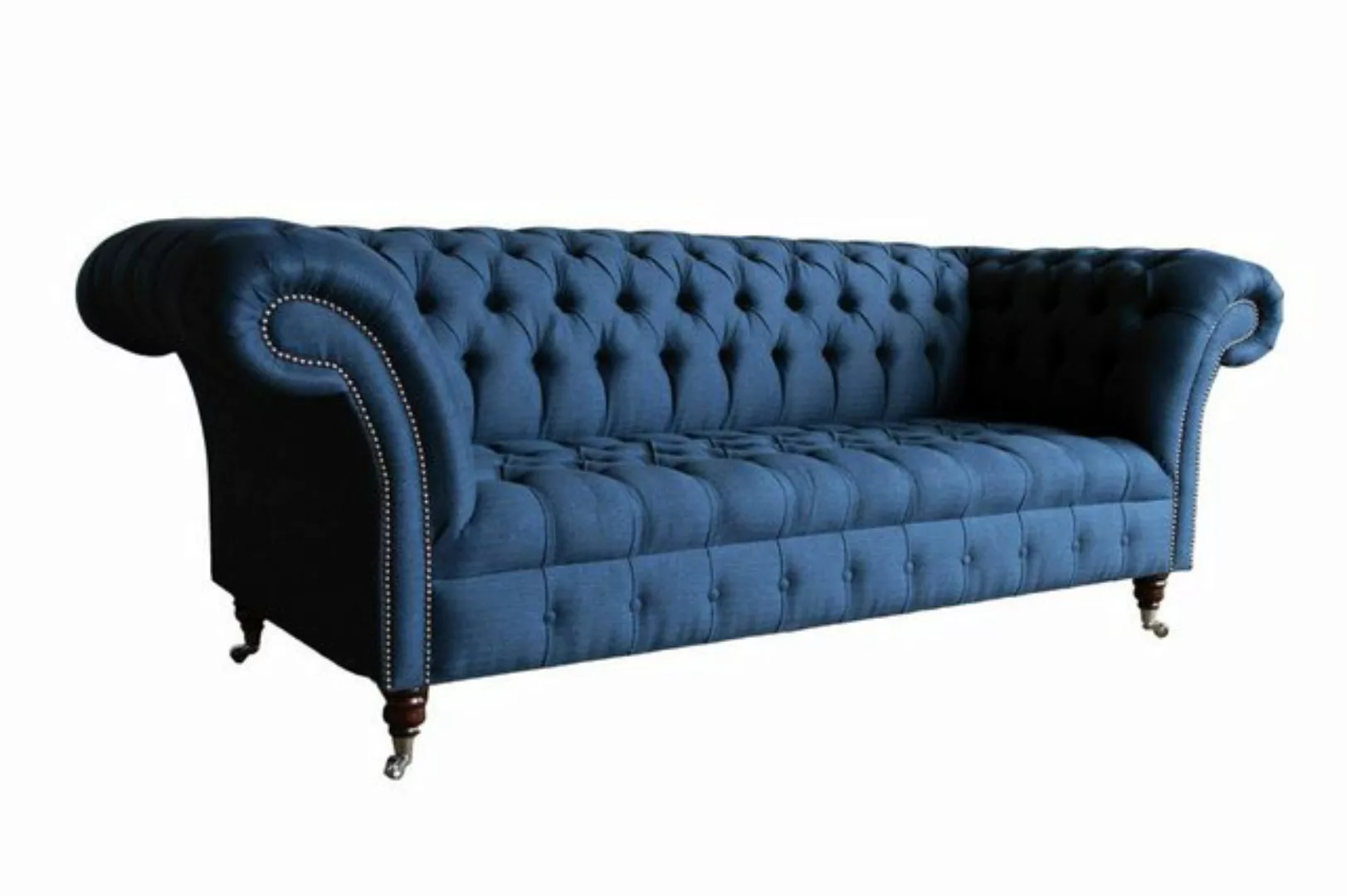 JVmoebel Chesterfield-Sofa Braun Chesterfield Design Luxus Polster Sofa Cou günstig online kaufen