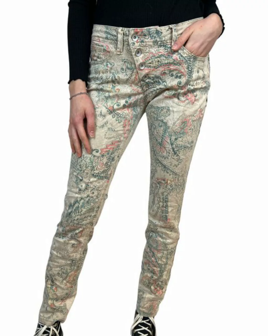 Buena Vista 5-Pocket-Jeans – Malibu Cropped Stretch Twill Hose im Barock Pr günstig online kaufen