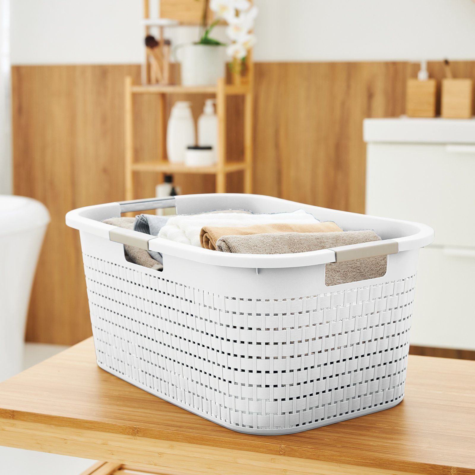 ROTHO Wäschekorb Wäschebox 40L COUNTRY, ergonomische günstig online kaufen