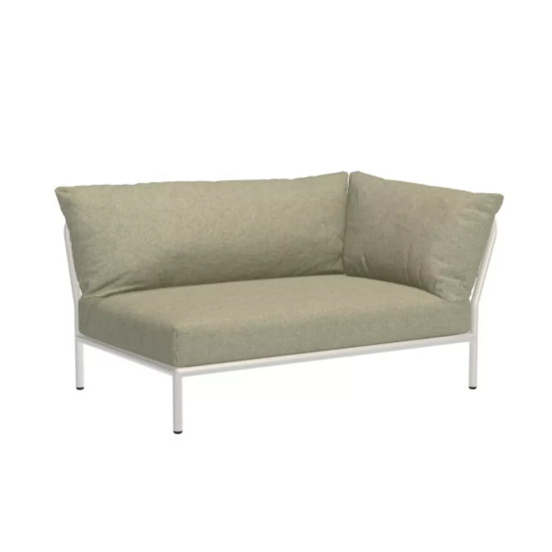 LEVEL2 Outdoor Sofa Lounge-Modul 2 Moosgrün Weiß Rechts günstig online kaufen