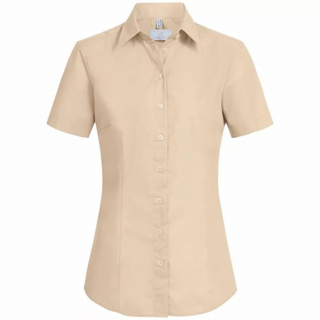 GREIFF Kurzarmbluse Greiff Corporate Bluse Damen BASIC Regular-Fit Beige 48 günstig online kaufen