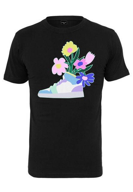 MisterTee Kurzarmshirt "Damen Ladies Flower Sneaker Tee", (1 tlg.) günstig online kaufen