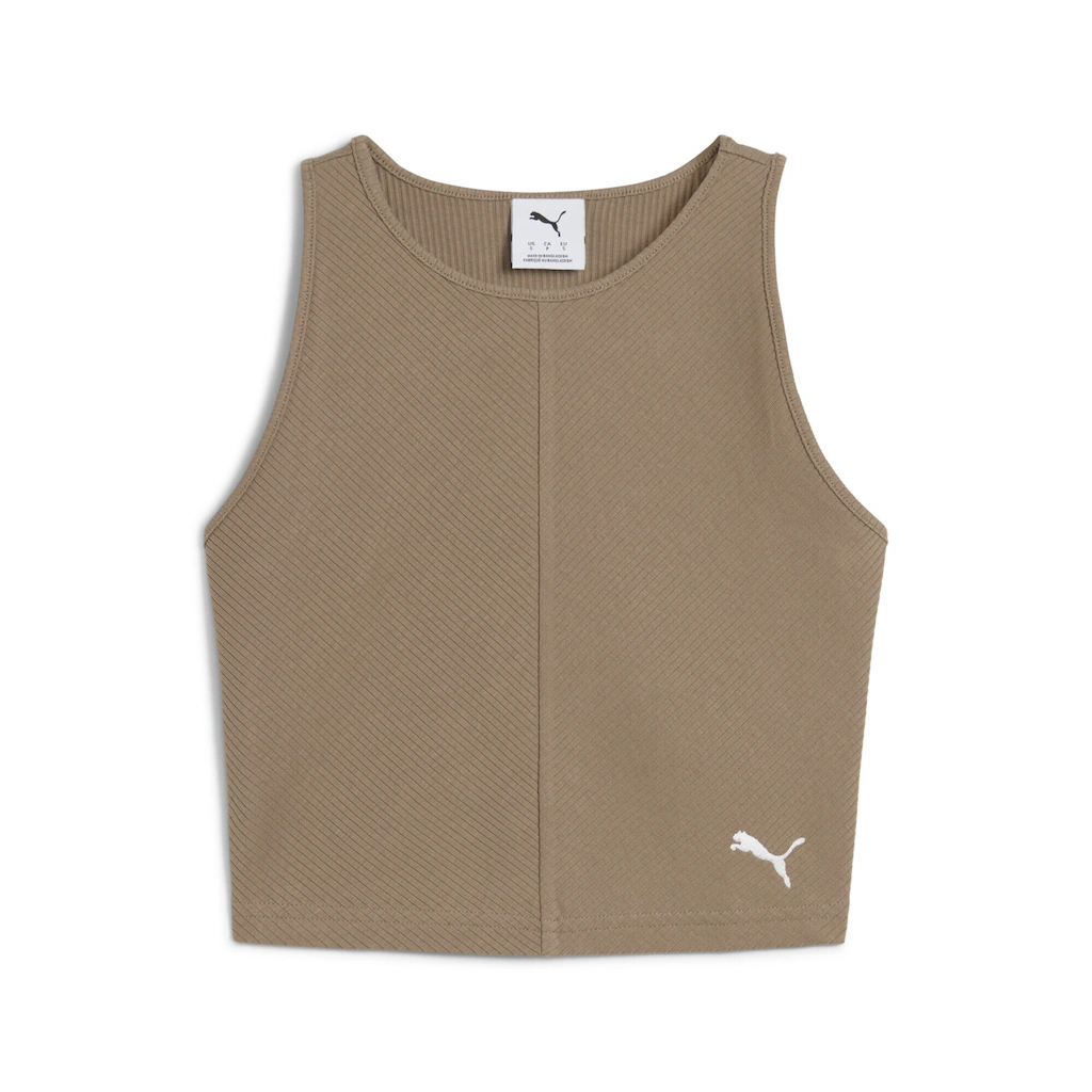 PUMA T-Shirt "WARDROBE ESS Geripptes Crop-Top Damen" günstig online kaufen