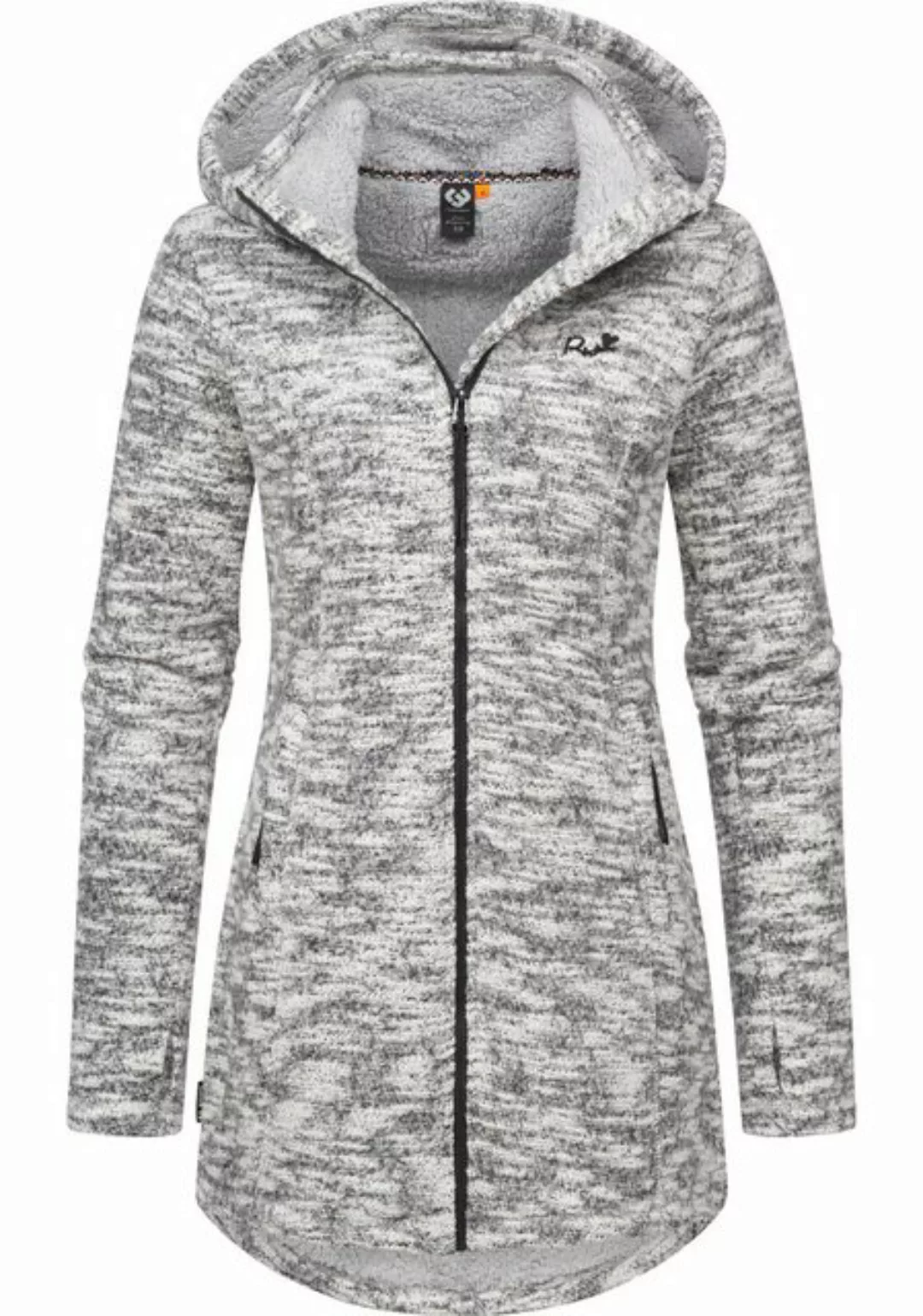 Ragwear Longstrickjacke Leysha Melange Sportliche Kapuzenjacke in melierter günstig online kaufen