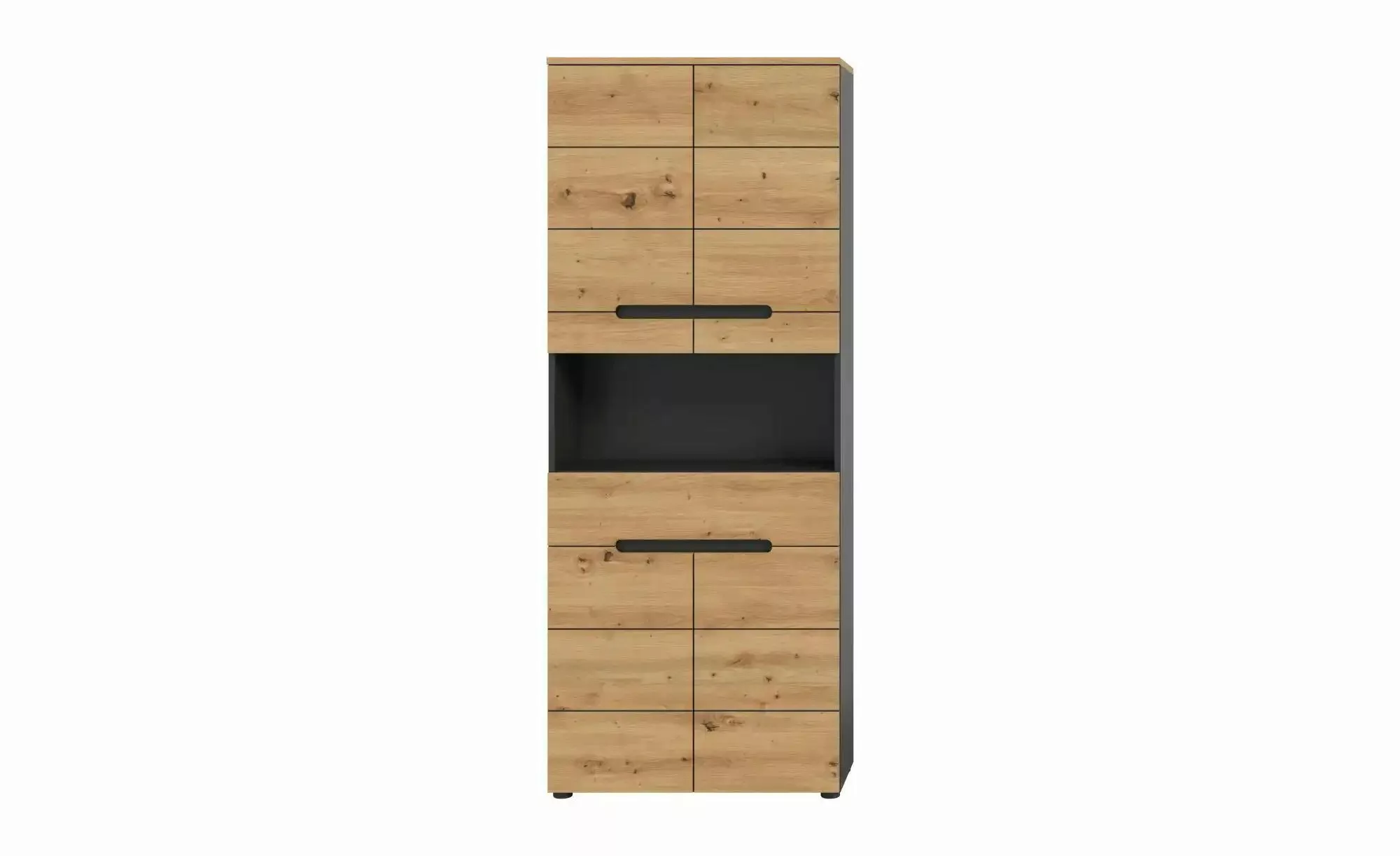 xonox.home Hochschrank Basalt grau/ Artisan Nachbildung B/H/T: 76x193x34 cm günstig online kaufen