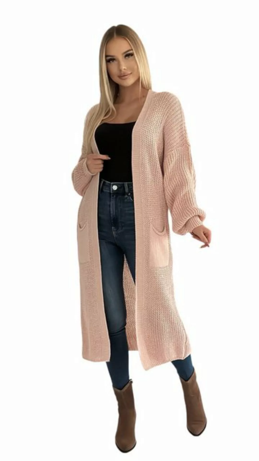 Mississhop Longstrickjacke Cardigan Longstrickjacke extra lange Strickjacke günstig online kaufen