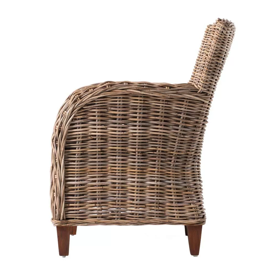 Sessel aus Rattan Mahagoni Massivholz (2er Set) günstig online kaufen