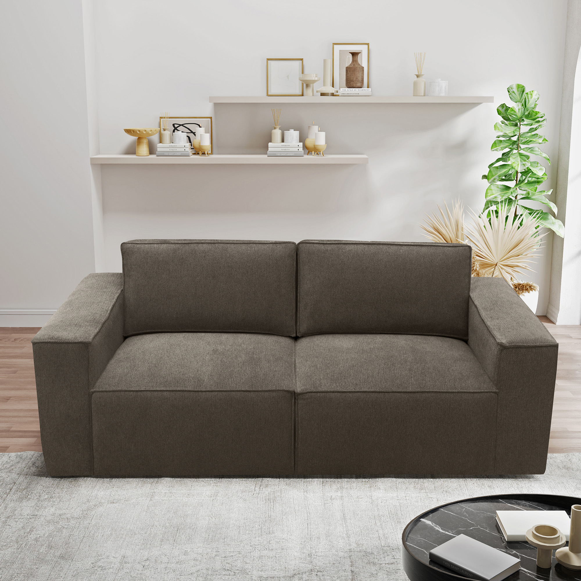 Sofa 100017, 2-Sitzer mit Rückenkissen und Armlehnen, 2er Couch, 210 x 93 x günstig online kaufen