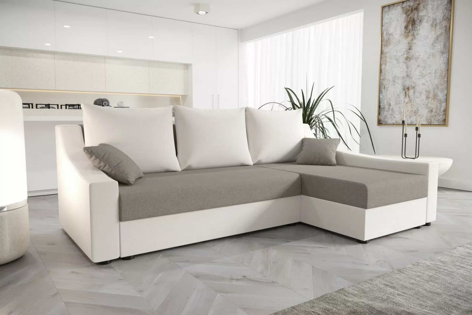 ALTDECOR Ecksofa ONTARI, Couch mit Schlaffunktion, Wohnzimmer - Wohnlandsch günstig online kaufen