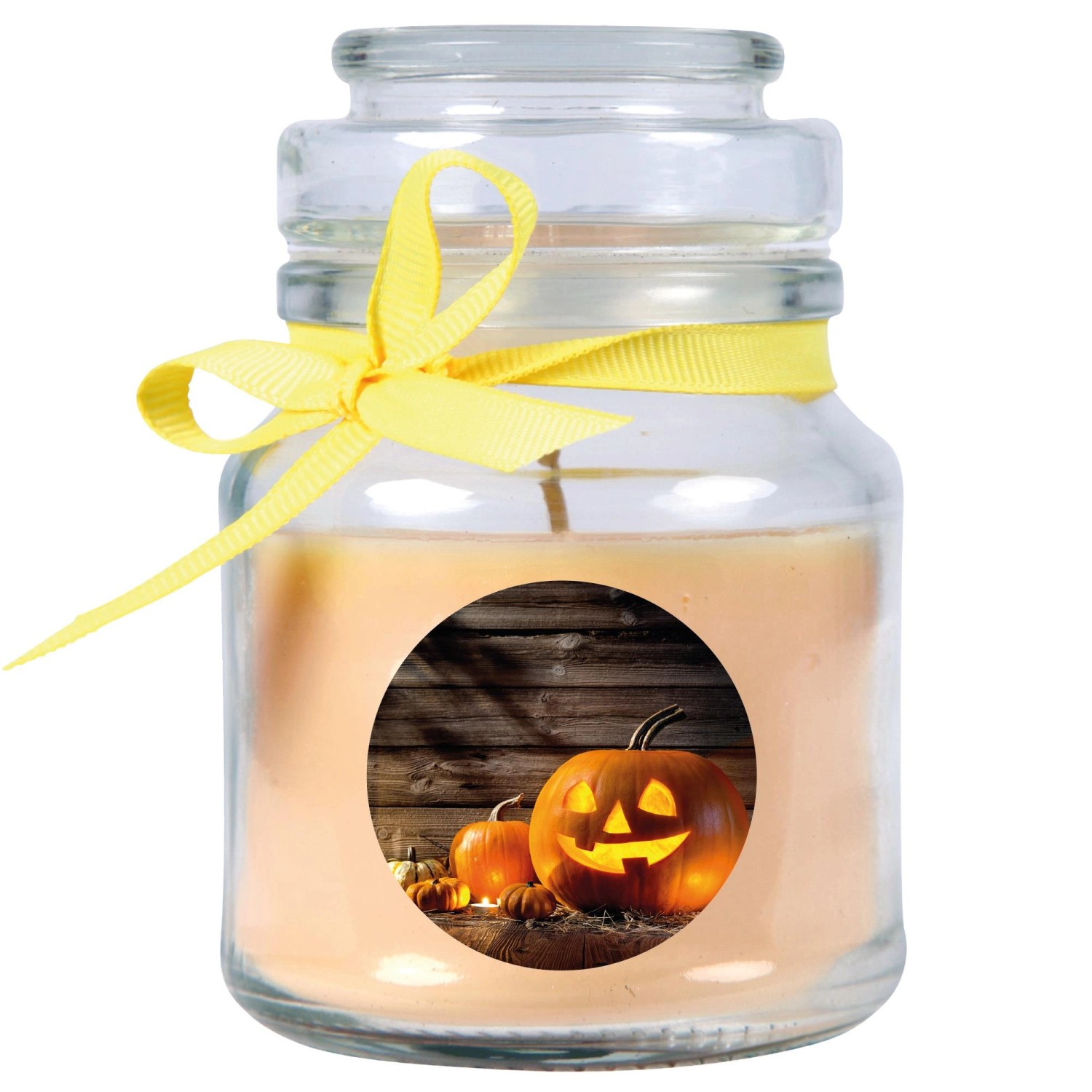 HS Candle Duftkerze & Glas Halloween Creme Bonbon 30h günstig online kaufen