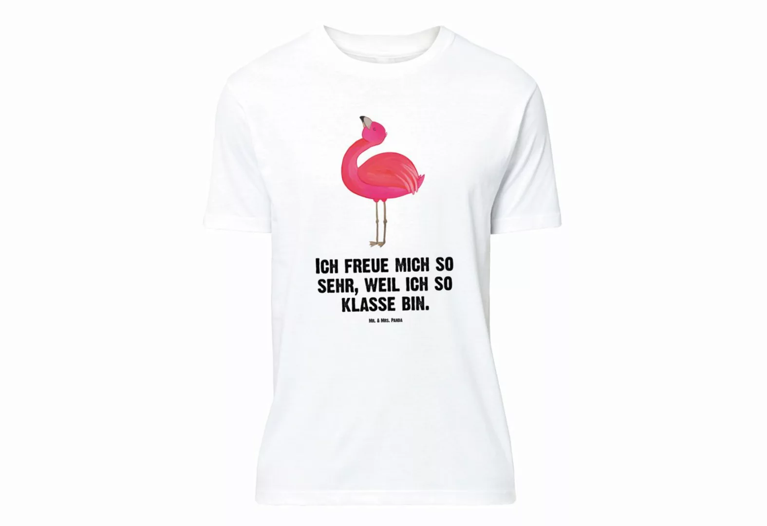 Mr. & Mrs. Panda T-Shirt Flamingo stolz - Weiß - Geschenk, Jubiläum, Geburs günstig online kaufen
