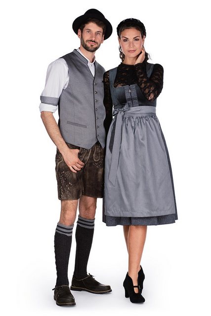 Spieth & Wensky Dirndl Samt Dirndl 2tlg. - BUCHSBAUM - dunkelgrau/silber günstig online kaufen