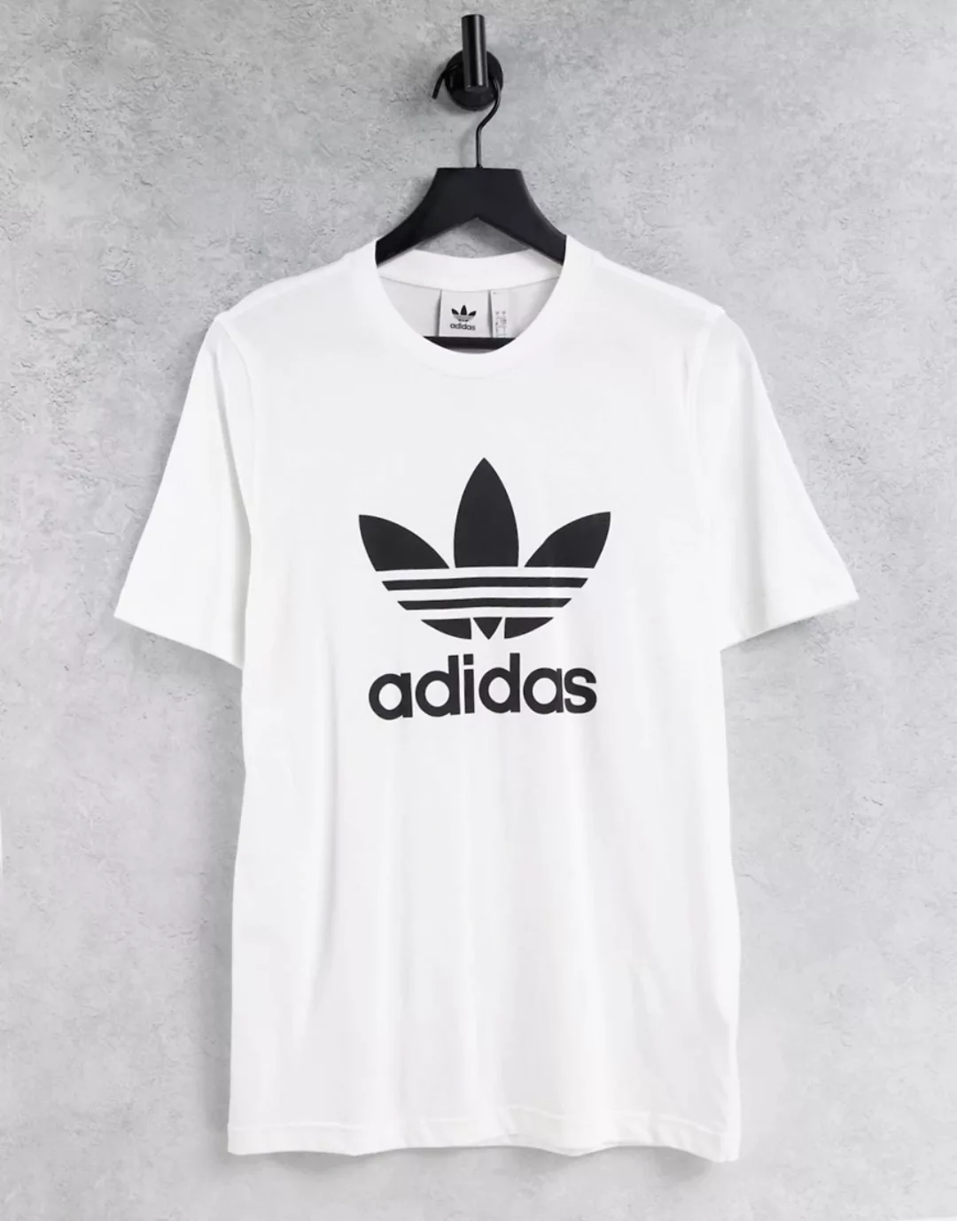 adidas Originals – adicolor – T-Shirt in Weiß mit großem Logo günstig online kaufen