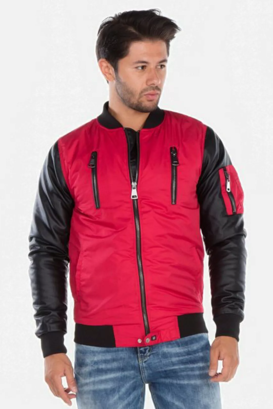 Cipo & Baxx Bikerjacke Jacke in Slim-Fit, CJ-175 günstig online kaufen