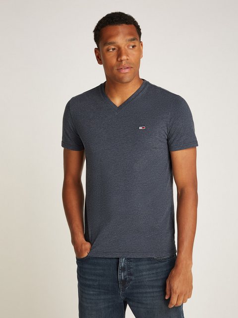 Tommy Jeans T-Shirt "TJM XSLIM JASPE VNECK TEE EXT", in Melange-Optik günstig online kaufen