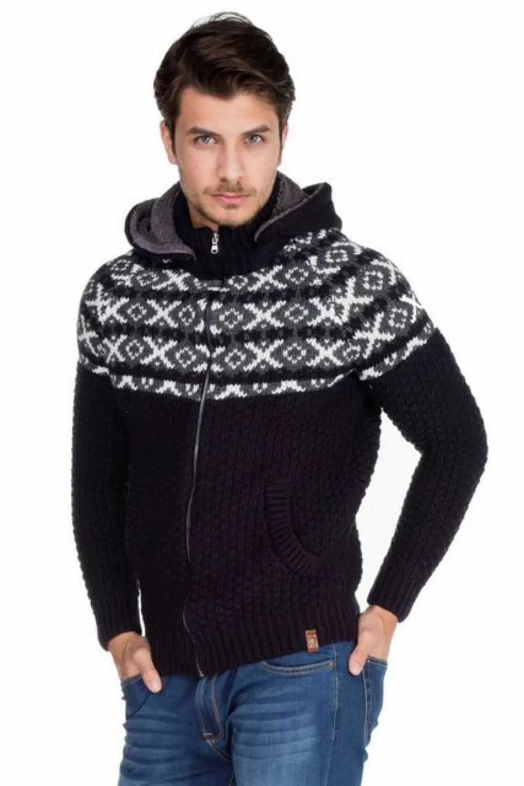 Cipo & Baxx Kapuzenstrickjacke CP159 günstig online kaufen