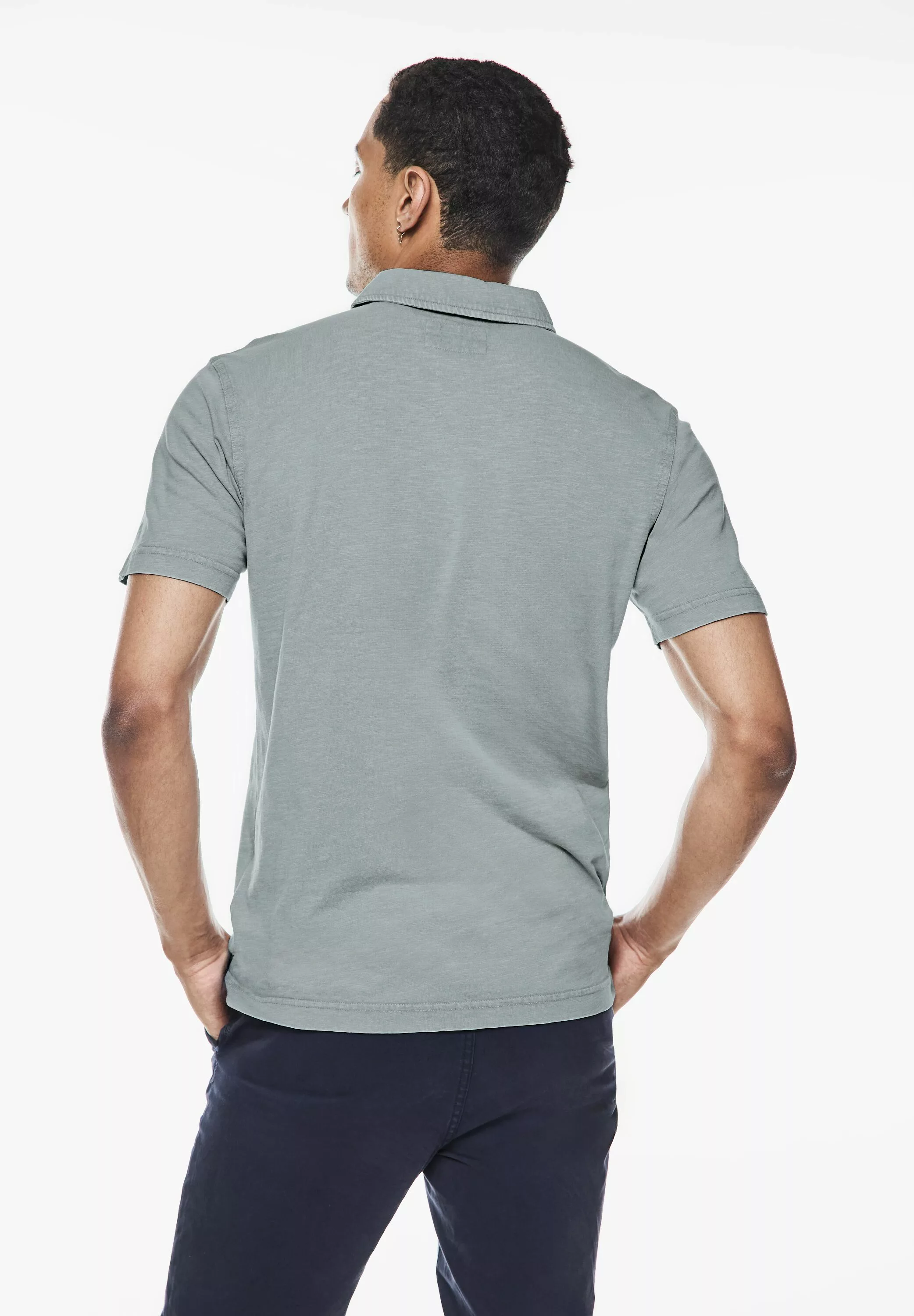 STREET ONE MEN T-Shirt mit Knopfleiste günstig online kaufen