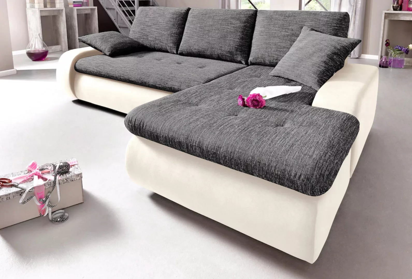 TRENDMANUFAKTUR Ecksofa "Indie, L-Form", wahlweise XL oder XXL günstig online kaufen