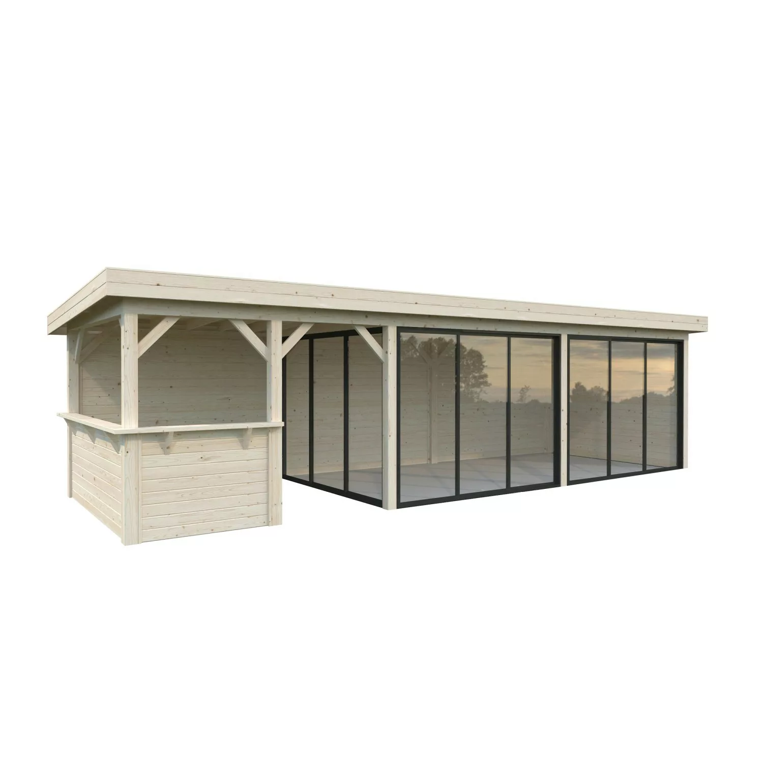 Palmako Pavillon Lenna Set 419 Slide Naturbelassen 876 cm x 300 cm FSC® günstig online kaufen