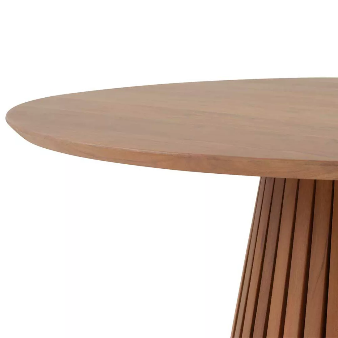 Holz Esszimmertisch rund in modernem Design Akazie Massivholz günstig online kaufen