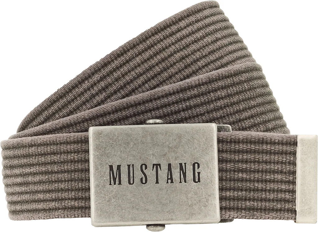 MUSTANG Stoffgürtel, mit gewaschenem Rillenband günstig online kaufen