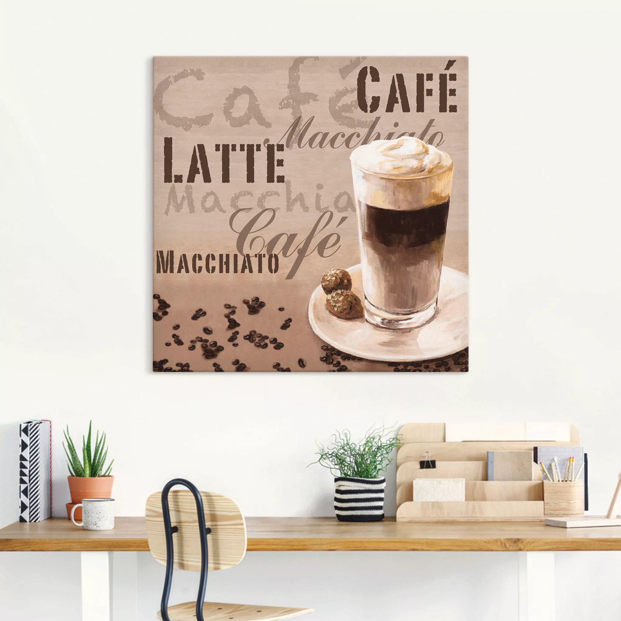 Artland Wandbild »Kaffee - Latte Macchiato«, Getränke, (1 St.) günstig online kaufen
