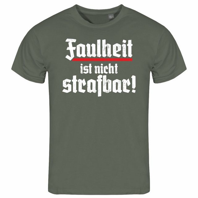 deinshirt Print-Shirt Herren T-Shirt Faulheit ist nicht strafbar Funshirt m günstig online kaufen