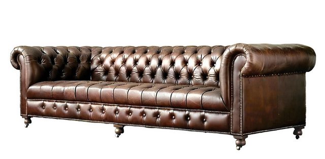 JVmoebel 4-Sitzer Chesterfield 4 Sitzer Polster Couch Antik Stil Stoff Sofa günstig online kaufen