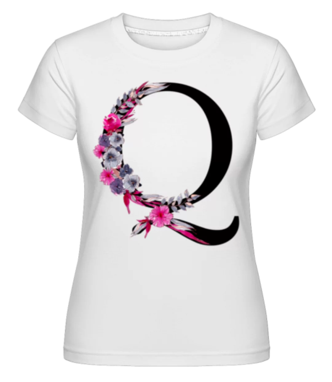 Blumen Initiale Q · Shirtinator Frauen T-Shirt günstig online kaufen