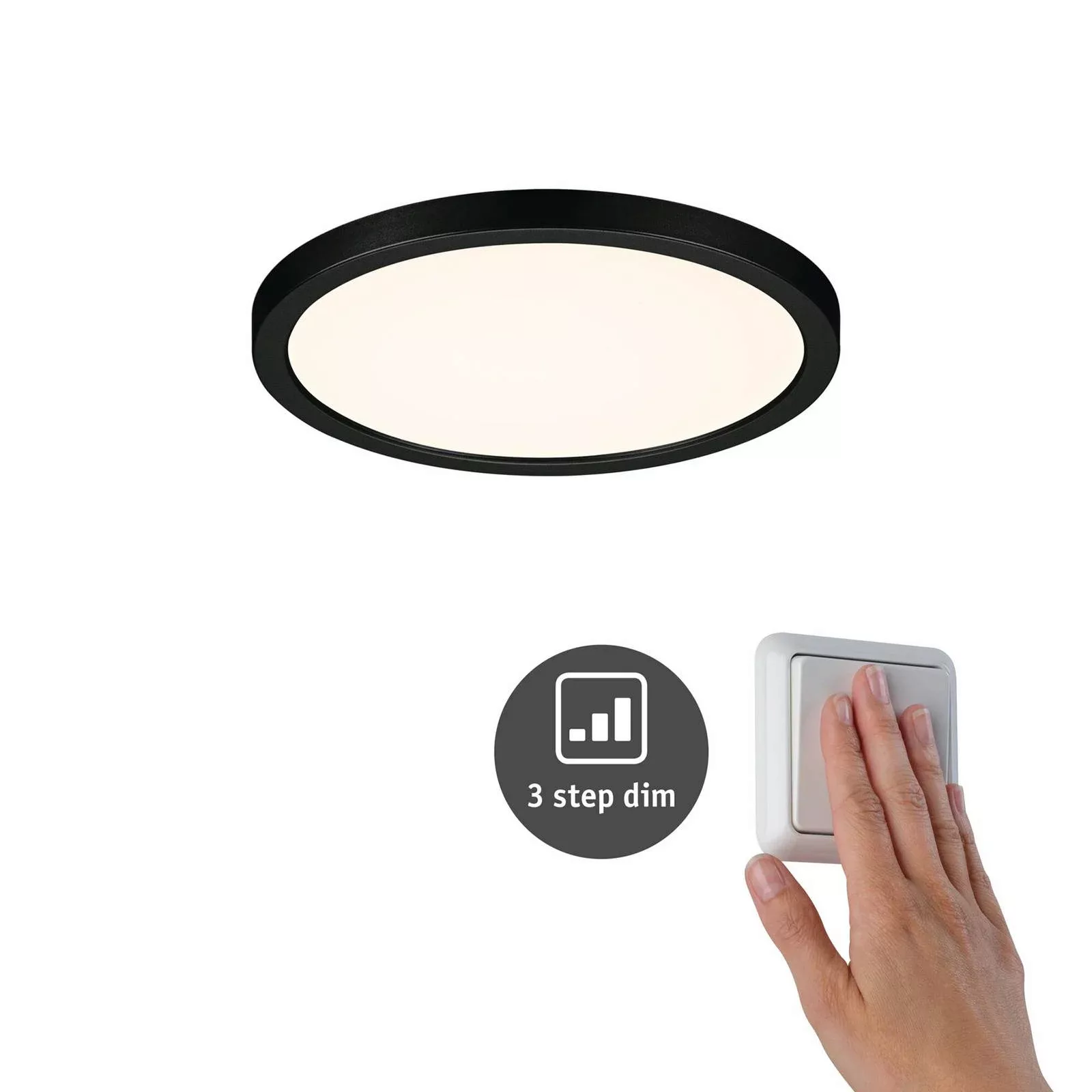 LED Einbaupanel Areo Varifit dimmbar in Schwarz 15W 1300lm IP44 3000K günstig online kaufen