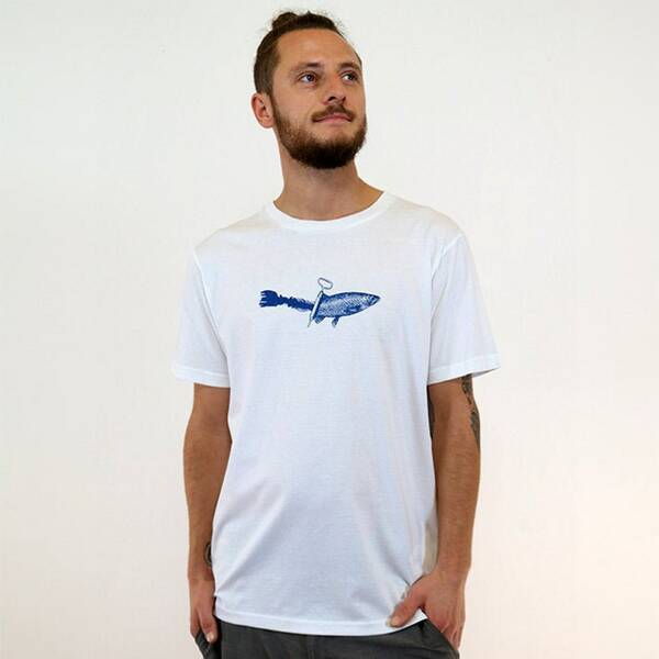 T-shirt, "Dosenfisch", Männershirt, Siebdruck, Fischmotiv günstig online kaufen