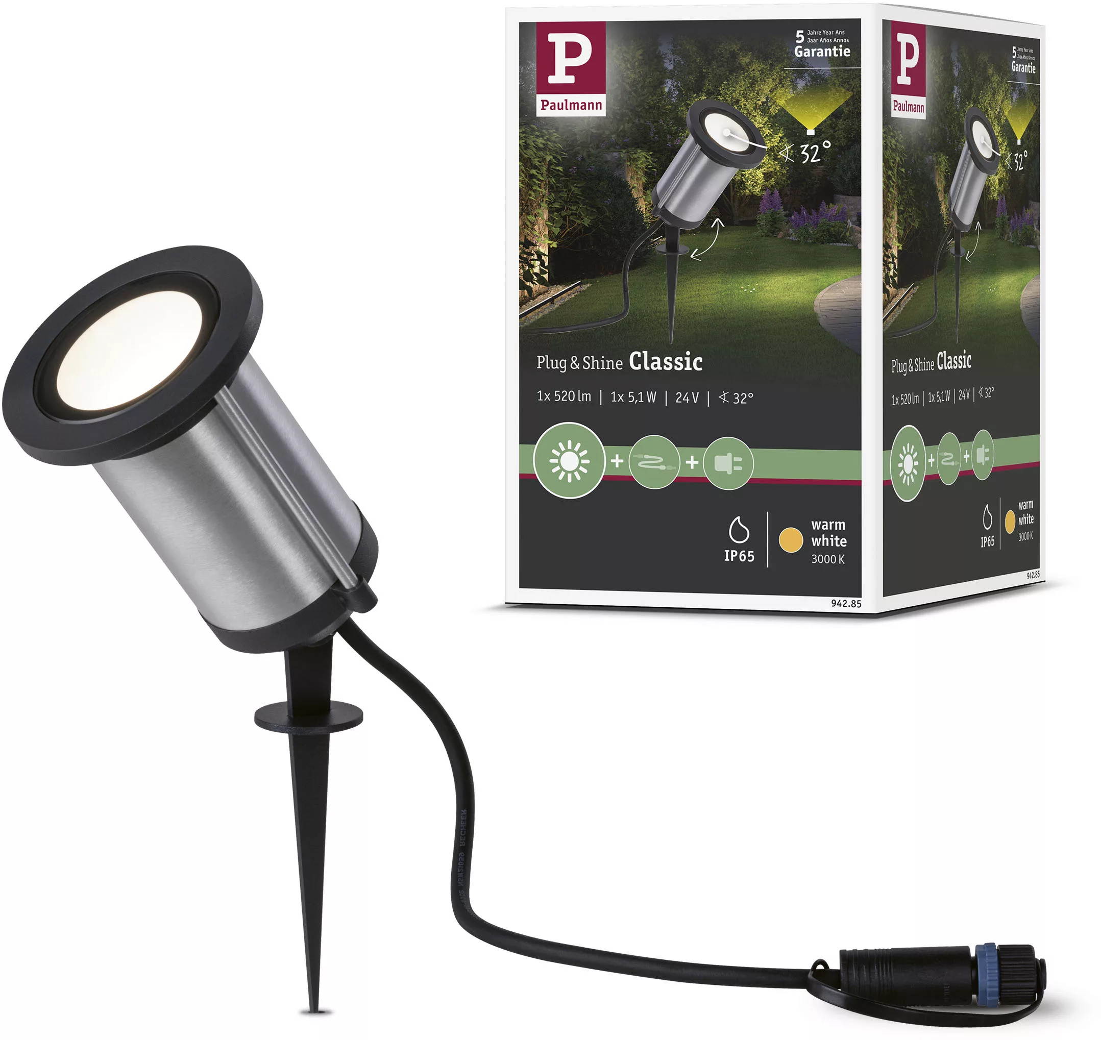 Paulmann LED Gartenstrahler "Plug & Shine", 1 flammig, Leuchtmittel LED-Mod günstig online kaufen
