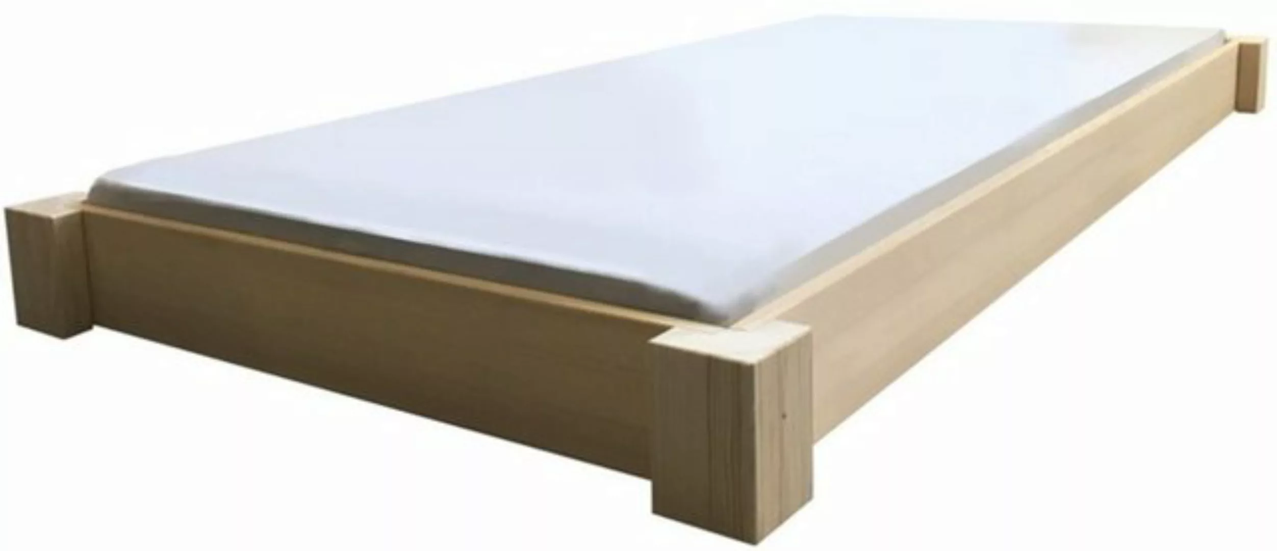 LIEGEWERK Massivholzbett Bodentiefes Designbett Bett Holz Holzbett Massivho günstig online kaufen