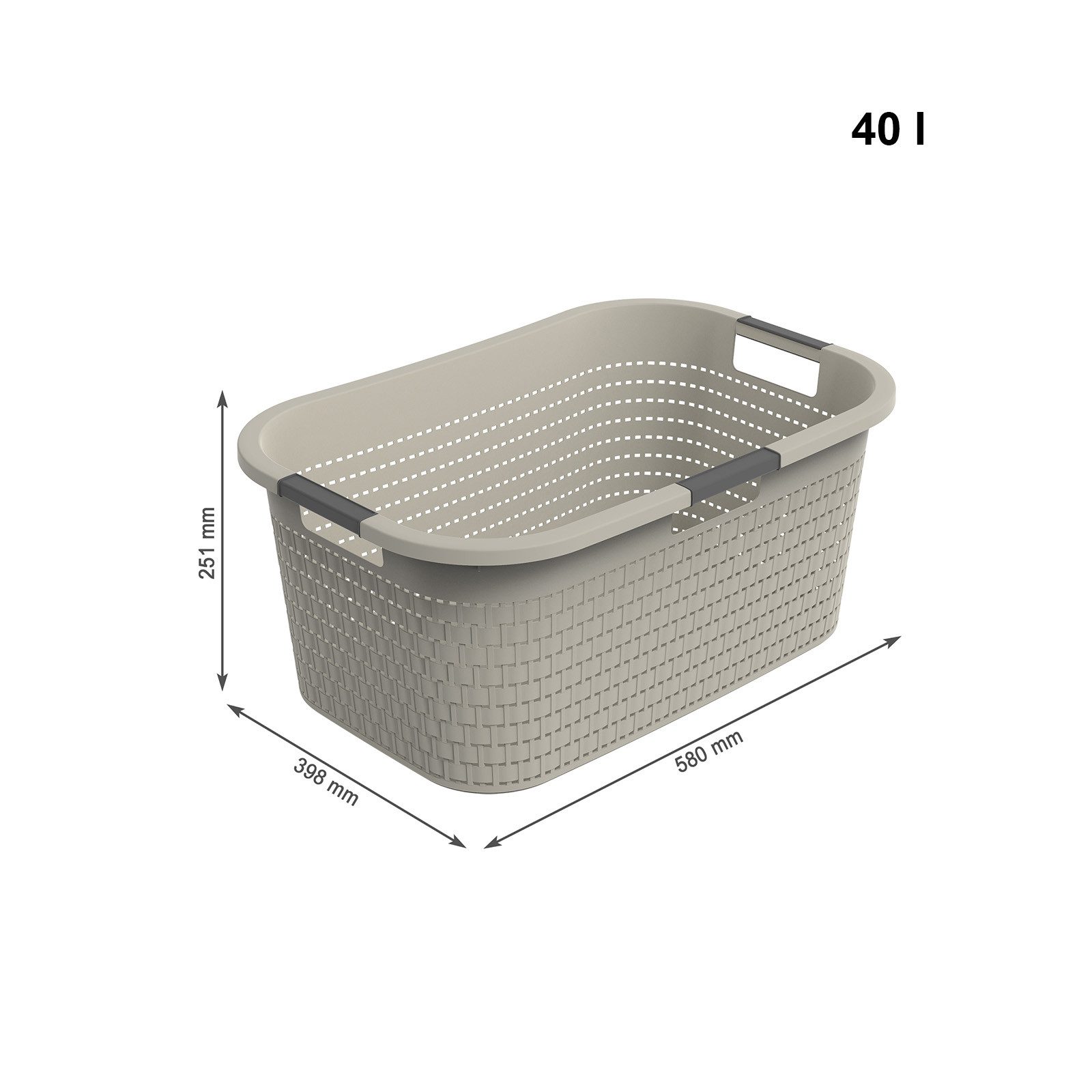 ROTHO Wäschekorb 3er-Set Wäschebox 40L COUNTRY, günstig online kaufen