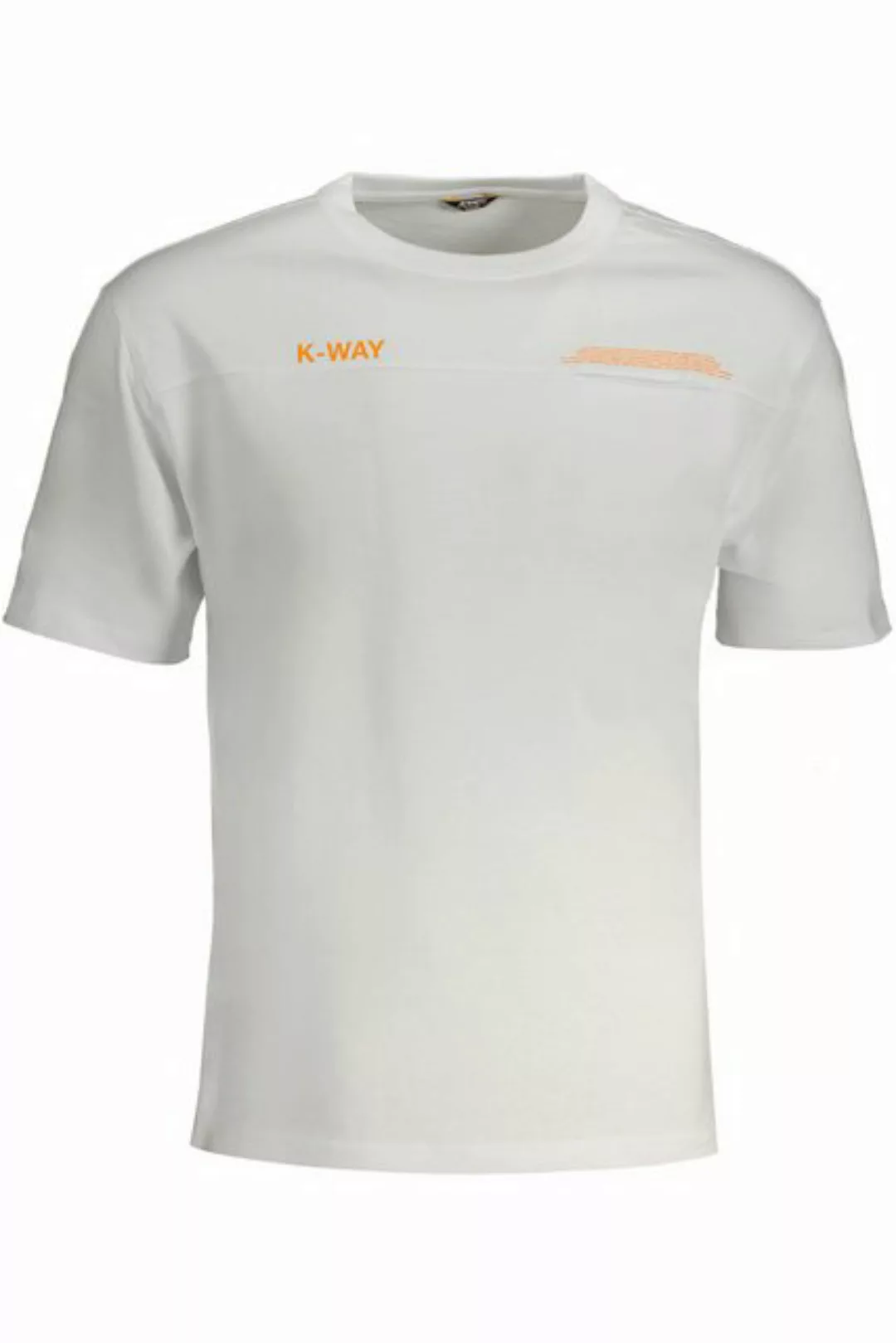 K-Way T-Shirt Weißes Herren-T-Shirt mit Rundhals und Brusttasche günstig online kaufen