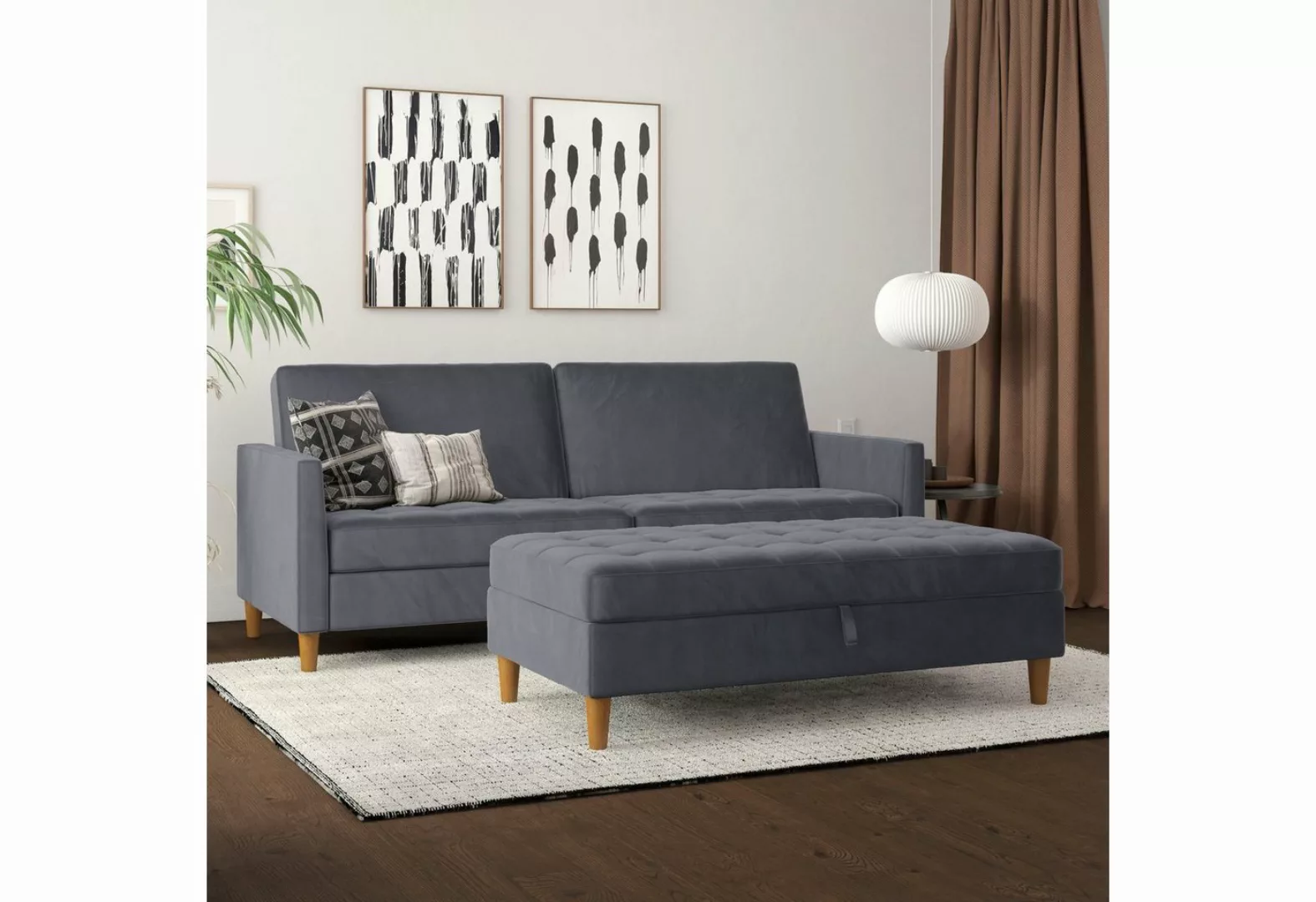 Dorel Home 3-Sitzer "Presley", Sofa mit Bett-Funktion und verstellbarer Rüc günstig online kaufen