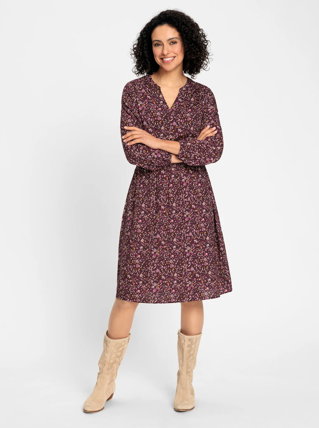 Inspirationen A-Linien-Kleid "Druck-Kleid" günstig online kaufen